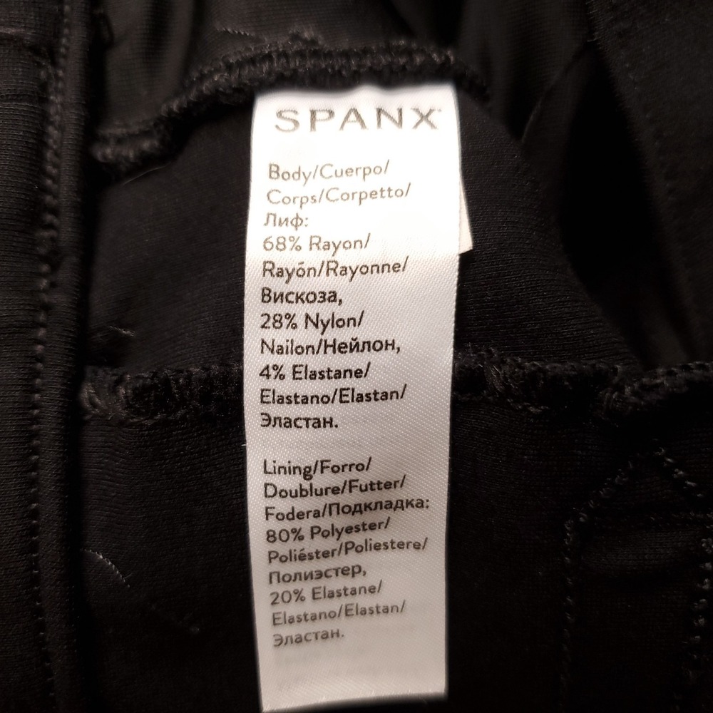 Spanx The Perfect Capri Pant Women's M Skinny Black Ponte Backseam Stretch Chic - Picture 12 of 13